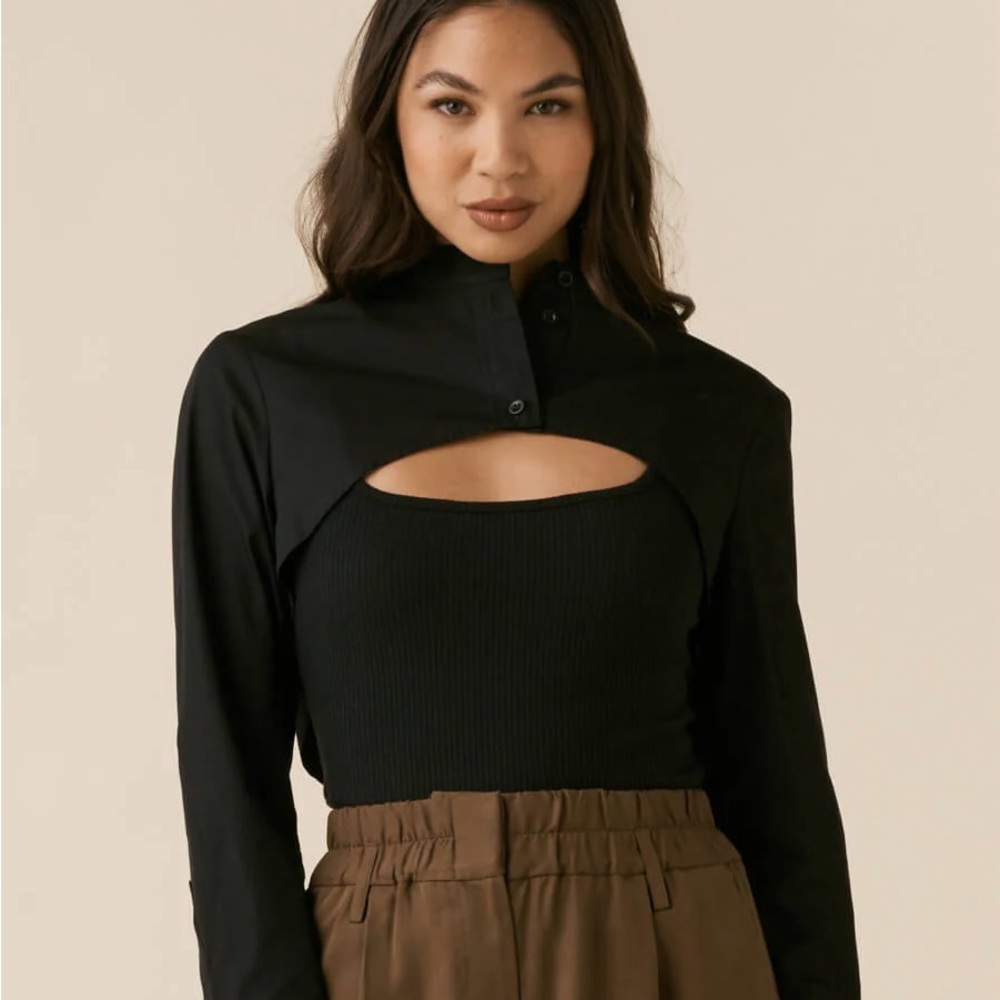 Vetta Collared Button Down The Two Piece Poplin S… - image 4